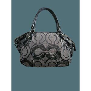 Coach Y2K Glam/Street Glam Dressy Flashy Sequins Madison Op Art Sophia Satchel